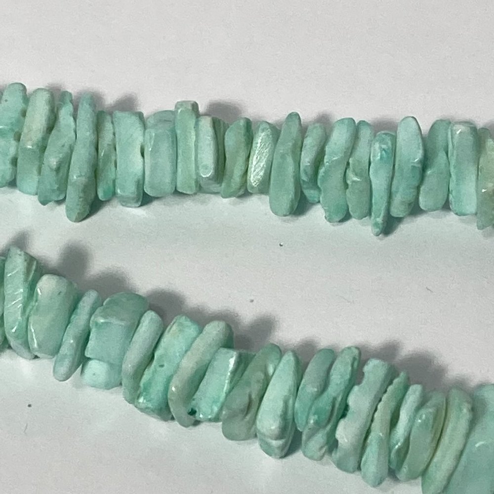 Light Green Chunk Slab 18" Necklace